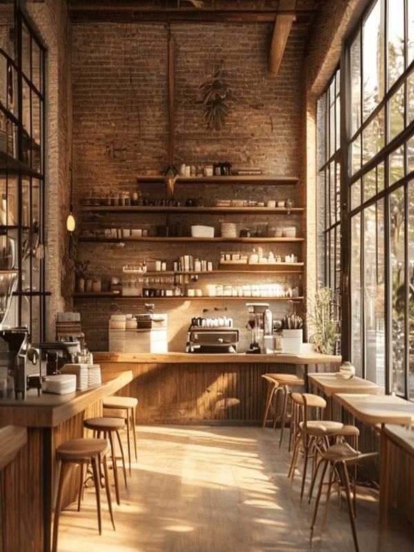 Interior of a specialty coffee roaster